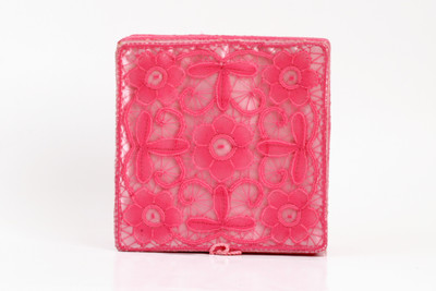 

Soulful Threads Satin Pink Beautiful Weave Accessories Accessories Vanity Box(Pink)