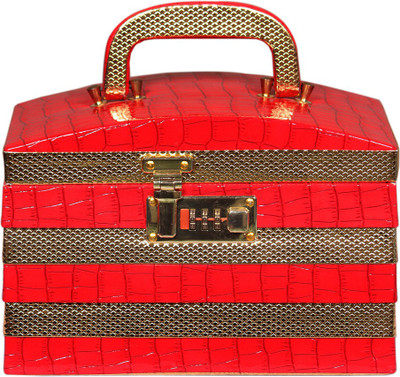 

Leather World Beautiful Jewellery box Vanity Box(Red)