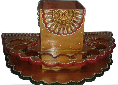 

Newly Handicraft lipstick stand multi purpose Vanity Box(Multicolor)