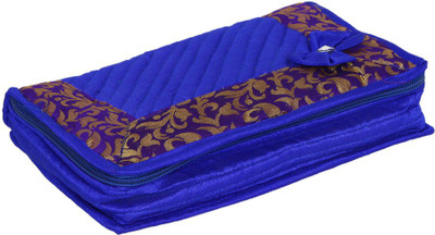 

Kuber Industries Designer Jewellery Box In Heavy Quilted Material (Blue ) " Make Up Vanity Box(Blue)