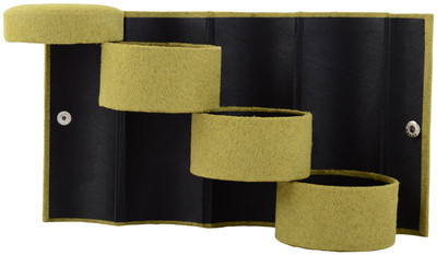 

Pankhudi 3 Multi-Tier Circle Compartments Jewellery Vanity Box(Mustard Green)