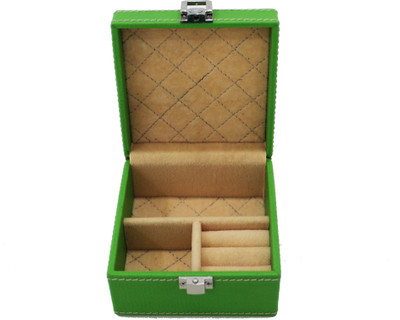 

Tezerac Leaf Makeup, Jewellery Vanity Box(Green)