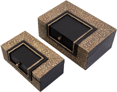 

JaipurCrafts Royal Rajasthan Antique Dual Tone Makeup Vanity Box(Multicolor)