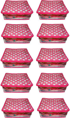 

Atorakushon 10pc Saree Salwar Suit Dress Protection Cover Garment Pouch Organiser Box Bag Storage Case Vanity Box(Pink)