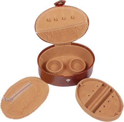 

Bulaky vanity case Jewellery Vanity Box(Tan)