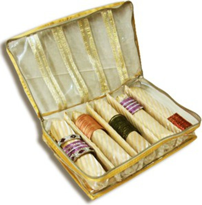 

Pretty Krafts Five Rolls golden Storage Makeup Vanity Box(Golden)