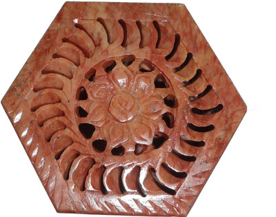 

Avinash Handicrafts Stone Decorative Box 3x3x1.5" Jewellery Box Vanity Box(Brown)