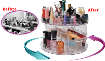 

Evana Cosmetic Makeup Organizer Multi Purpose Makeup Vanity Box(White)