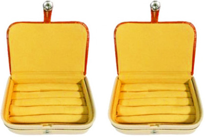 

Atorakushon Pack of 2 Brown Ring Organizer Storage Box Vanity Vanity Box(Brown)
