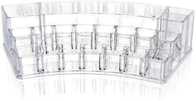 

Kaanchi House Acrylic Curved Cosmetic Organizer Makeup, Jewellery Vanity Box(Transparent)