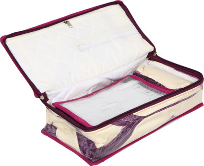 

Kuber Industries locker Jewellery Box In Quilted Material Make Up Vanity Box(Multicolor)