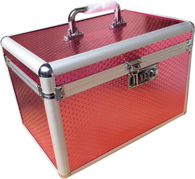 

Bonanza Cosmetic Jewellery Vanity Box(Pink, Silver)