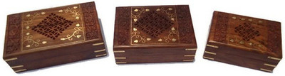 

Desi Karigar Jewellery Box Jewellery Vanity Box(Brown)