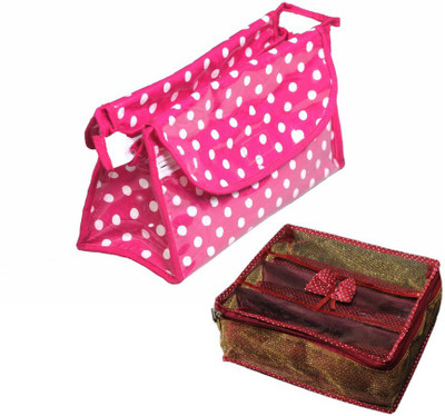 

Srajanaa Make up kit and Bangle Organiser -(3 Rods) Multiutility Vanity Box(Multicolor)