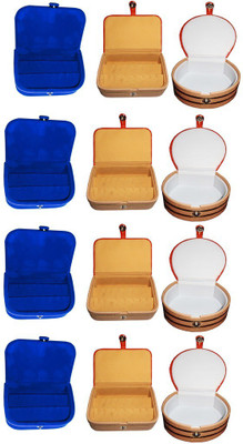 

Abhinidi Set of 12 velvet case Ring and Earring storage travelling Folder Jewellery Vanity Box(Multicolor)