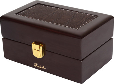 

Richpiks Small Watch cum Bangle Box wooden Polished Watch and Jewellery Purpose Vanity Box(Coffee)
