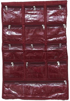

Motherland Kit with 13 zips Makeup Vanity Box(Maroon, Multicolour)