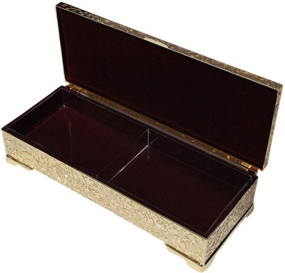 

Treta 2 x 1 Golden Dry fruit Jewelry Vanity Box(Golden)