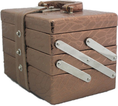

Tarana Leather Arts A01 Makeup Vanity Box(Dark Brown)