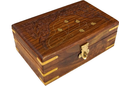 

R S Jewels Handicrafts Vintage Jewellery Vanity Box(Brown)