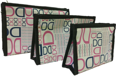 

Addyz Set of 3 Toiletry Bag Jewelry Case Makeup Vanity Box(Multicolor)