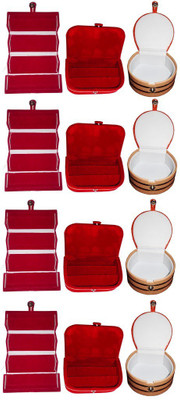 

Abhinidi Combo of 12 velvet case Ring and Earring storage travelling Folder Jewellery Vanity Box(Multicolor)
