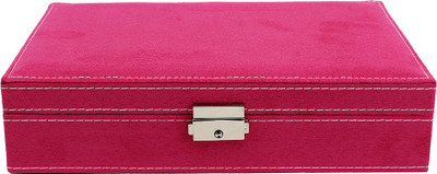 

Styler Rectangle Design Dark Pink Multipurpose Box Makeup and Jewellery Vanity Box(Pink)