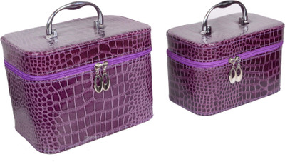 

Styler Lady Leopard Design Makeup Vanity Box(Purple)