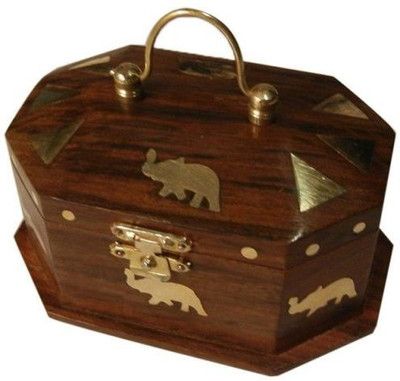 Onlineshoppee Mini Hut Design Trinket Jewellery Box Jewellery Box Vanity Box(Brown)