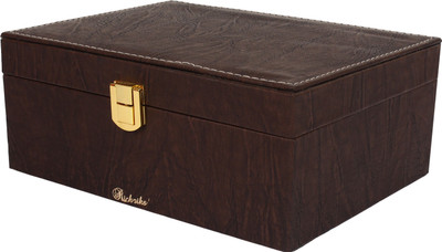 

Richpiks Medium Jewellery Accessories Box Jewellery Purpose Vanity Box(Dark Brown)