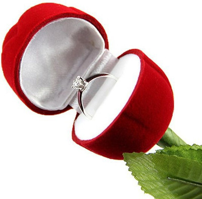 Sukot Rose Shape Ring Holder Jewelry Holder Vanity Box(Red) available at flipkart for Rs.170