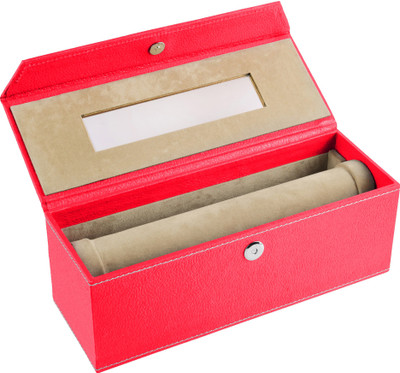 

Eco-Leatherette 1 Rod Bangles Vanity Box(Dark Pink)