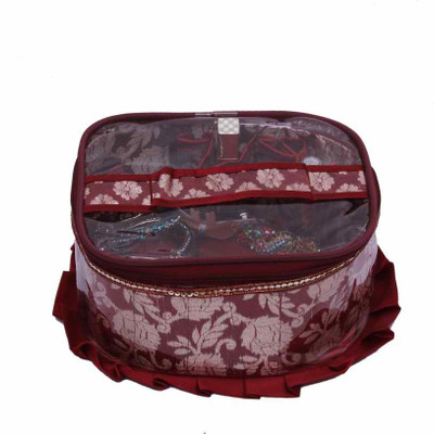 

Kuber Industries Make Up Jewellery Vanity Box(Maroon)