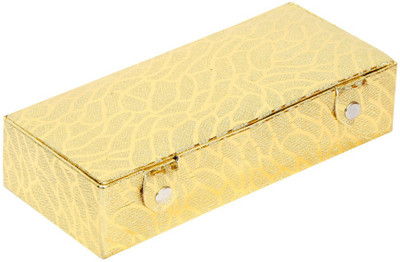 

Kuber Industries Jewellery Box (Hard Board Material) " Make up Vanity Box(Gold)