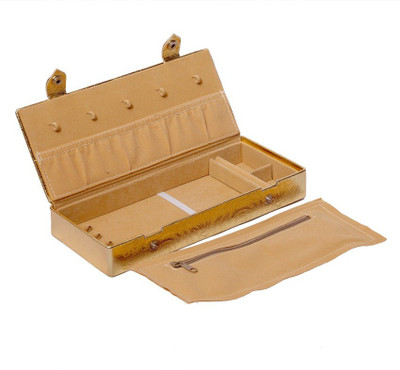 

Kuber Industries Make Up Box, Cosmetic Box in Coated Hard Board (Golden) Jewellery Vanity Box(Gold)