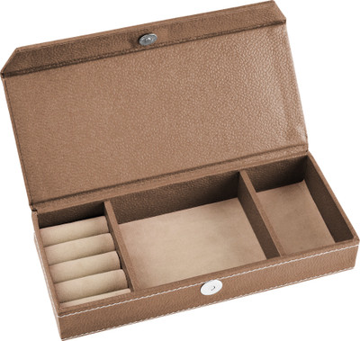 

Eco-Leatherette Travel Jewellery, Ring, Bangles Vanity Box(Brown)