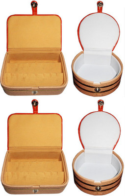 

Abhinidi Combo of 4 velvet case Ring and Earring storage travelling Folder Jewellery Vanity Box(Multicolor)
