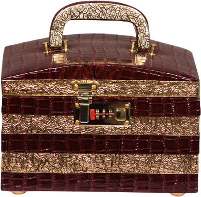 

Leather World Beautiful Jewellery box Vanity Box(Brown)