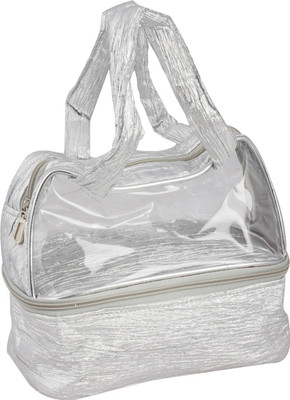 

Bagathon India Transparent Makeup & Vanity Pouch Cosmetic And Jewellery Kit Vanity Box(Silver)