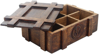 

Store Indya Inplus Cosmetic 6-divided - Small Makeup Vanity Box(Brown)