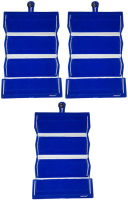 

Abhinidi Set of 3 Maroon velvet coated Earring folder case Box Vanity Box(Blue)