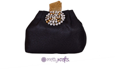 Pretty Krafts B1134 Hand purse Vanity Box(Black)