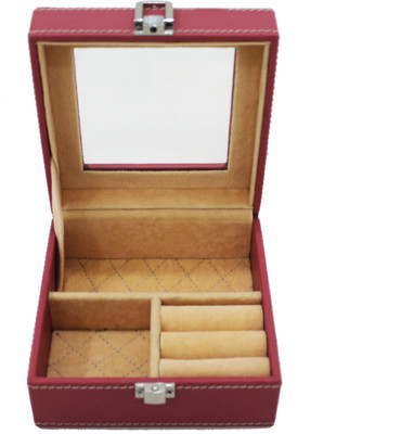 

Tezerac Box Makeup & jewellery Vanity Box(Pink)