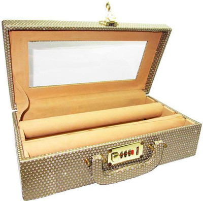 

Vsquare Bangle Box Palki Rolley (Golden) Vanity Box(Golden)
