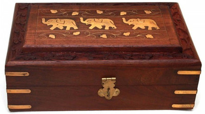 

Woodino Brownish Large Makeup And Jewellery Vanity Box(Brown)