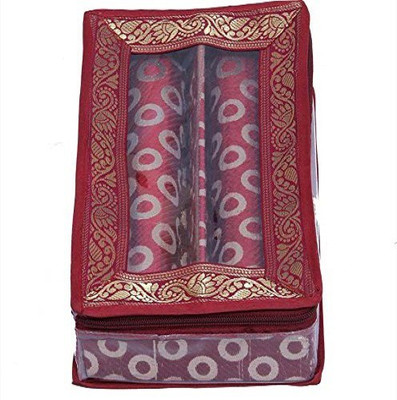 

Kuber Industries 2 Rod Brocade Bangle box (9 cm x 17 cm x 28 cm), 2 Rods, Maroon Make Up Vanity Box(Maroon)