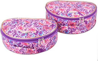 

Styler Jacquard Design Set Of 2 Vanity Case Purple Makeup Vanity Box(Purple)