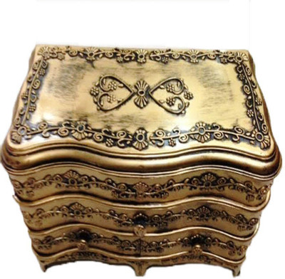 Sogo Classic 3 G Storage And Daily Use, room decor, stores all types of jewellery Vanity Box(Gold)