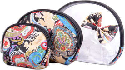 

Styler Designer Printed Set of 3 Makeup Vanity Box(Black)