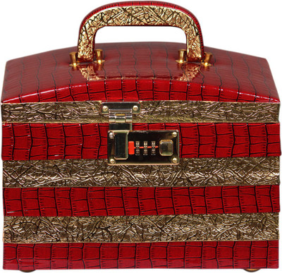

Leather World Premium Jewellery Vanity Box(Maroon)